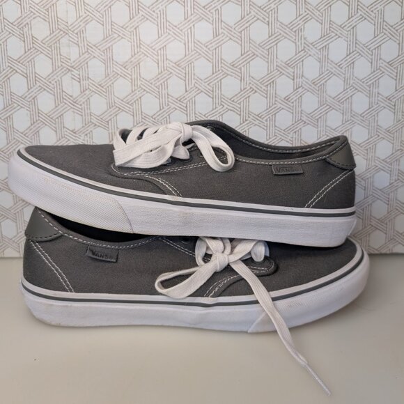 Vans Off The Wall Ortholite Sneakers Women's Size 8.5 Grey 721356 Lace Up Canvas - Picture 7 of 12